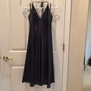 Blue polka dot sun dress